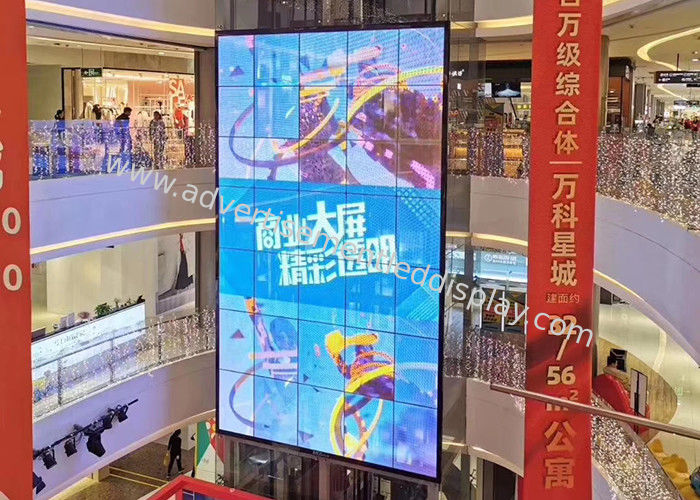 शॉपिंग मॉल पारदर्शी ग्लास दीवार, P3.9mm एलईडी स्क्रीन पारदर्शी